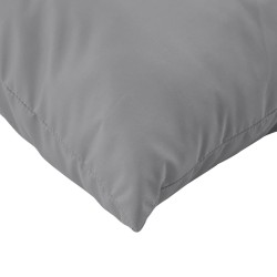 Coussins de canapé lot de 4 gris 50x50 cm tissu 