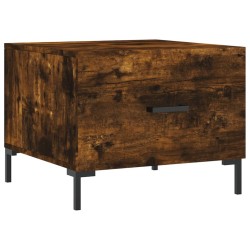 Table basse Chêne fumé 50x50x40 cm Bois d'ingénierie 