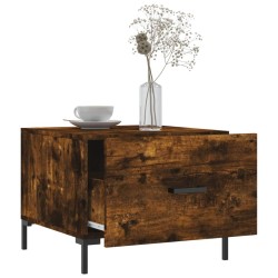 Table basse Chêne fumé 50x50x40 cm Bois d'ingénierie 