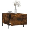 Table basse Chêne fumé 50x50x40 cm Bois d'ingénierie 