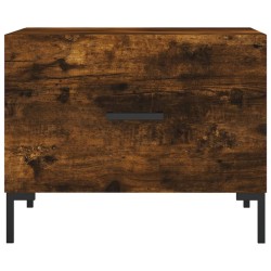 Table basse Chêne fumé 50x50x40 cm Bois d'ingénierie 