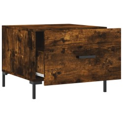 Table basse Chêne fumé 50x50x40 cm Bois d'ingénierie 