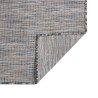 Tapis à tissage plat d'extérieur 100x200 cm Marron et bleu 