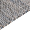 Tapis à tissage plat d'extérieur 100x200 cm Marron et bleu 