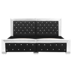 Cadre de lit Noir Similicuir 160x200 cm 