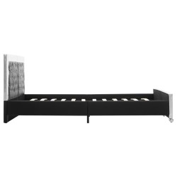 Cadre de lit Noir Similicuir 160x200 cm 
