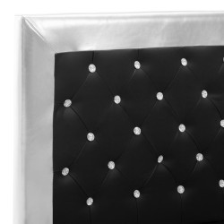 Cadre de lit Noir Similicuir 160x200 cm 