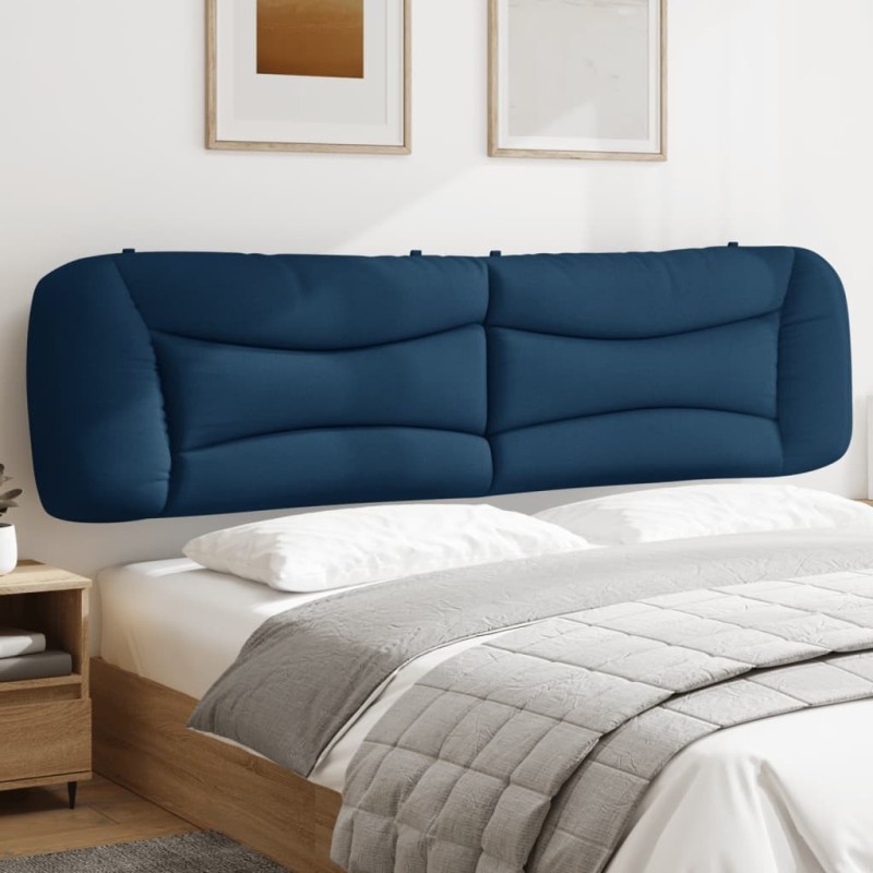 Coussin de tête de lit bleu 200 cm tissu 