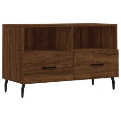 Meuble TV Chêne marron 80x36x50 cm Bois d'ingénierie 