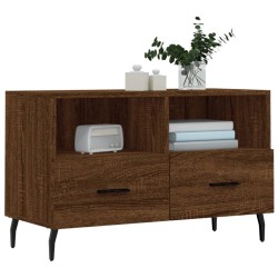 Meuble TV Chêne marron 80x36x50 cm Bois d'ingénierie 