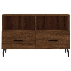 Meuble TV Chêne marron 80x36x50 cm Bois d'ingénierie 