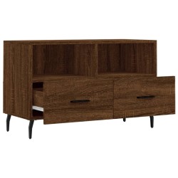 Meuble TV Chêne marron 80x36x50 cm Bois d'ingénierie 