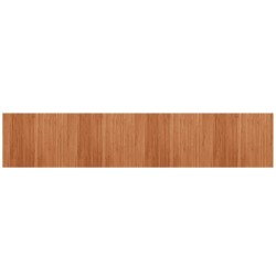 Tapis rectangulaire marron 80x400 cm bambou 