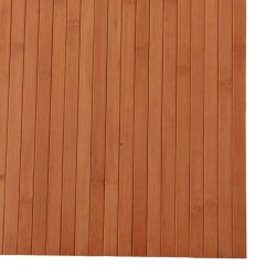 Tapis rectangulaire marron 80x400 cm bambou 