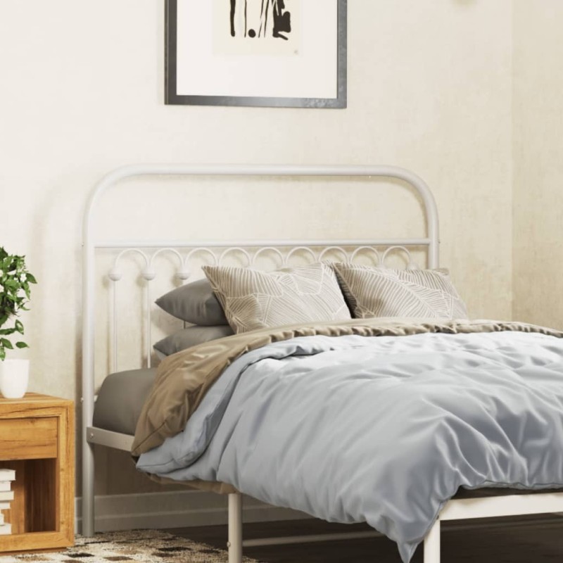 Tête de lit métal blanc 100 cm Tête de lit métal blanc 100 cm