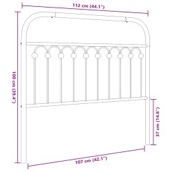 Tête de lit métal blanc 100 cm 