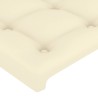 Tête de lit à LED Crème 100x5x78/88 cm Similicuir 