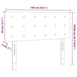 Tête de lit à LED Crème 100x5x78/88 cm Similicuir 