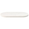 Dessus de table blanc 80x40x2,5 cm bois de pin massif ovale 