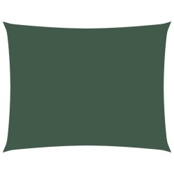 Voile de parasol tissu oxford rectangulaire 2,5x3,5m vert foncé 