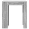Table de bar avec étagères sonoma gris bois d'ingénierie 