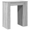 Table de bar avec étagères sonoma gris bois d'ingénierie 