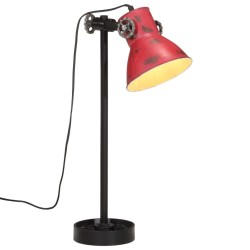 Lampe de bureau 25 W rouge délavé 15x15x55 cm E27 