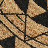 Tapis fait à la main Jute avec imprimé noir 90 cm 