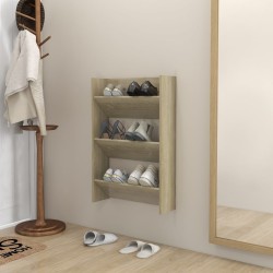 Armoire à chaussures murale Chêne Sonoma 60x18x90 cm Aggloméré 
