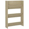 Armoire à chaussures murale Chêne Sonoma 60x18x90 cm Aggloméré 