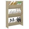 Armoire à chaussures murale Chêne Sonoma 60x18x90 cm Aggloméré 