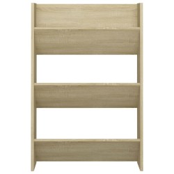 Armoire à chaussures murale Chêne Sonoma 60x18x90 cm Aggloméré 