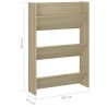 Armoire à chaussures murale Chêne Sonoma 60x18x90 cm Aggloméré 