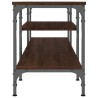 Meuble TV chêne marron 161x35x45 cm bois d'ingénierie et fer 
