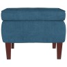 Tabouret avec pieds en bois Bleu Velours 