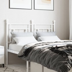Tête de lit métal blanc 120 cm 