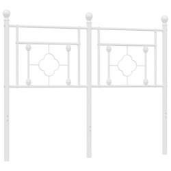Tête de lit métal blanc 120 cm 