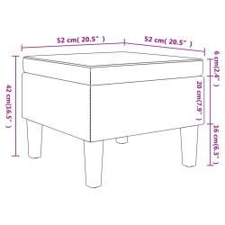 Tabouret avec pieds en bois Rouge bordeaux Tissu 