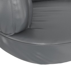 Lit pour chien ergonomique Mousse Gris 88x65 cm Similicuir 