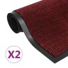 Paillassons rectangulaires 2 pcs 40 x 60 cm Rouge 