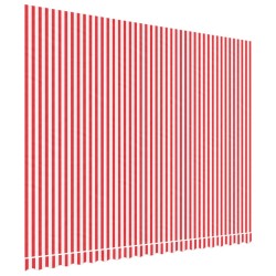 Tissu de remplacement pour auvent rayures rouges et blanches 