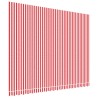 Tissu de remplacement pour auvent rayures rouges et blanches 