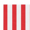 Tissu de remplacement pour auvent rayures rouges et blanches 