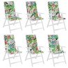 Coussins de chaise à dossier haut lot de 6 multicolore 