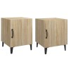 Tables de chevet 2 pcs Chêne Sonoma Bois d'ingénierie 