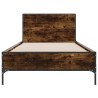 Cadre de lit sans matelas chêne fumé 75x190 cm 