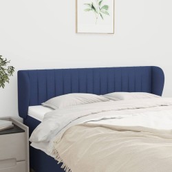 Tête de lit avec oreilles Bleu 147x23x78/88 cm Tissu 
