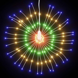 Étoile rayonnante de Noël 140 LED 4 pcs multicolore 17 cm 