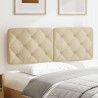 Coussin de tête de lit crème 120 cm tissu 