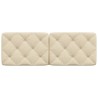 Coussin de tête de lit crème 120 cm tissu 